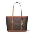 Michael Kors Jet Set Top-Zip Tote Bag, Brown