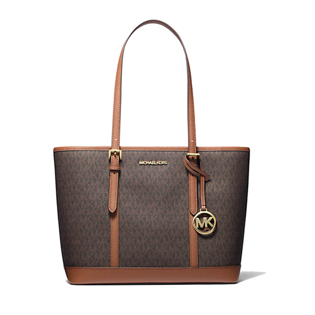 Michael Kors Jet Set Top-Zip Tote Bag, Brown