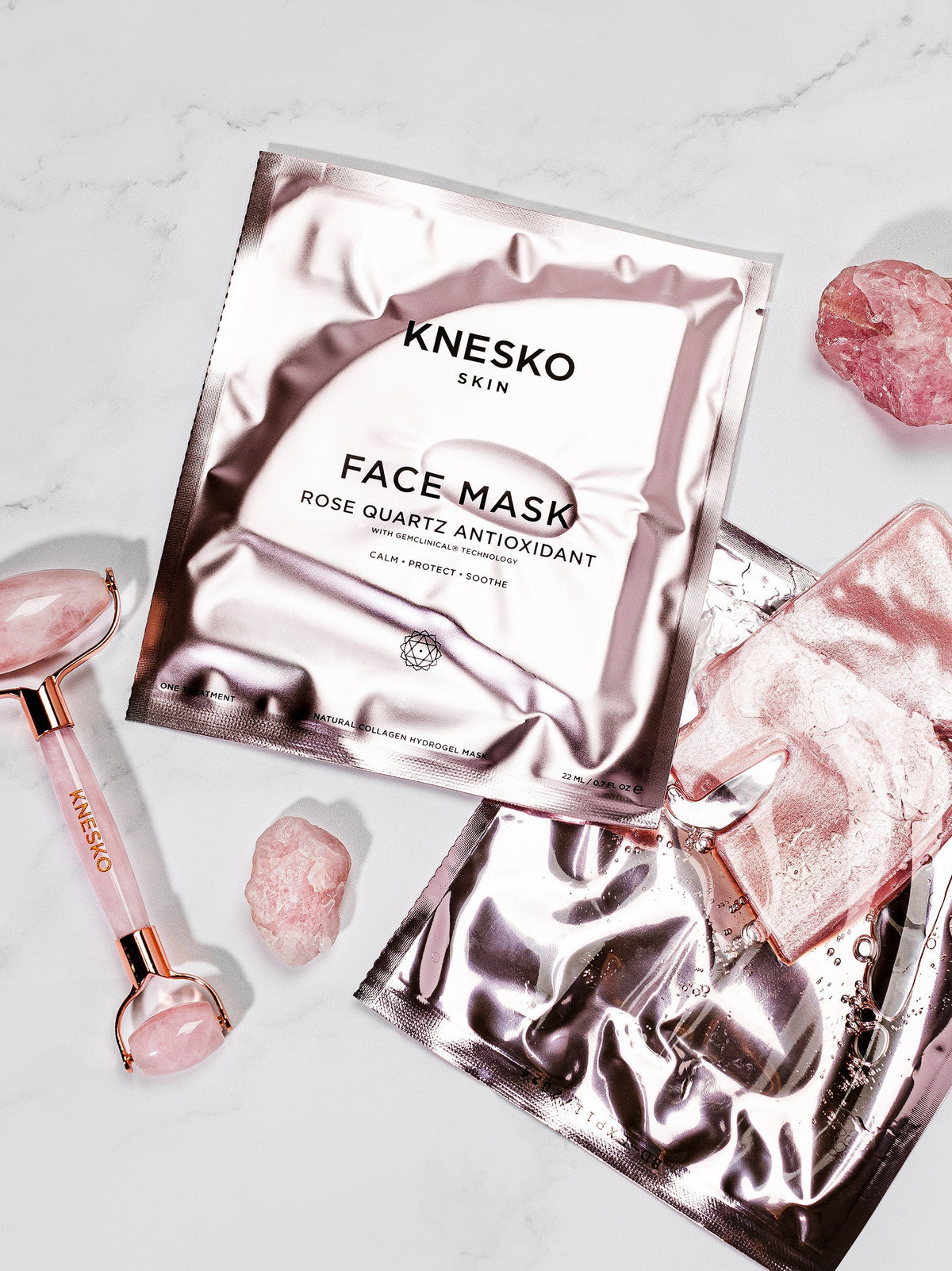 Rose Quartz Antioxidant Protecting Facial Set